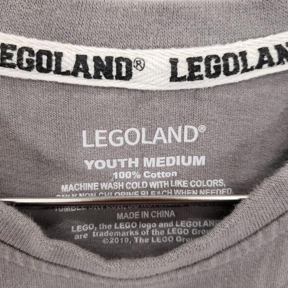 Legoland T Shirt Youth Medium Gray Florida Colorful Geometric Print Crew Neck - Picture 5 of 5